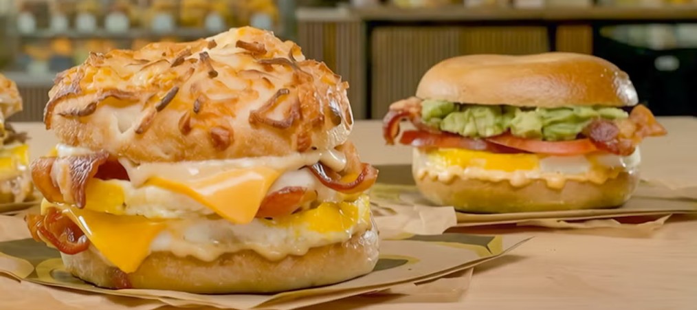 Einstein Bros. Fresh-Cracked Egg Sandwich Nosh Box with individually wrapped hot sandwiches